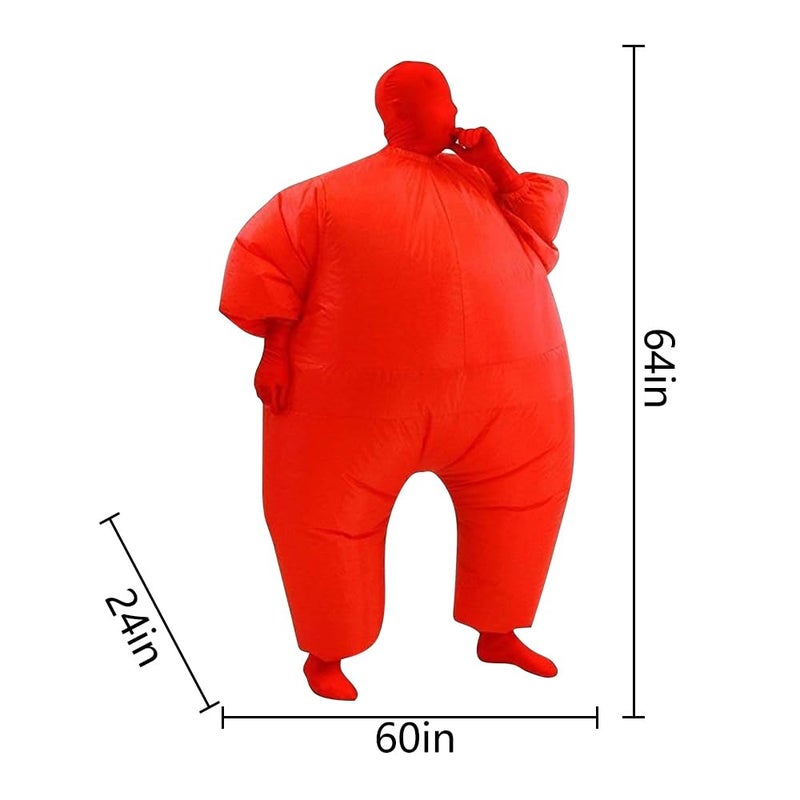 Qshine Adult Inflatable Full Body Jumpsuit Cosplay Costume Halloween Funny Fancy Dress Blow Up Party Toy - Image 3